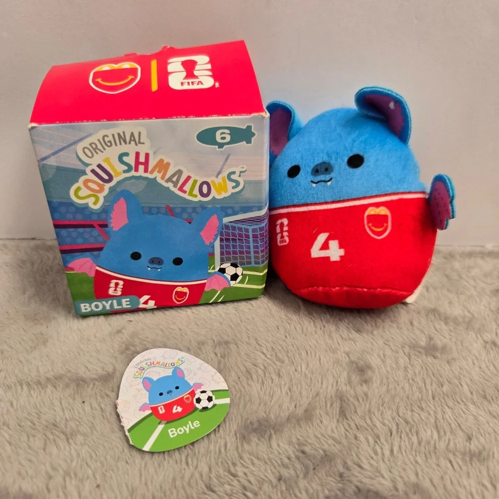 McDonalds Squishmallows Boyle the Bat FIFA World Cup 26 Plush Toy with Box